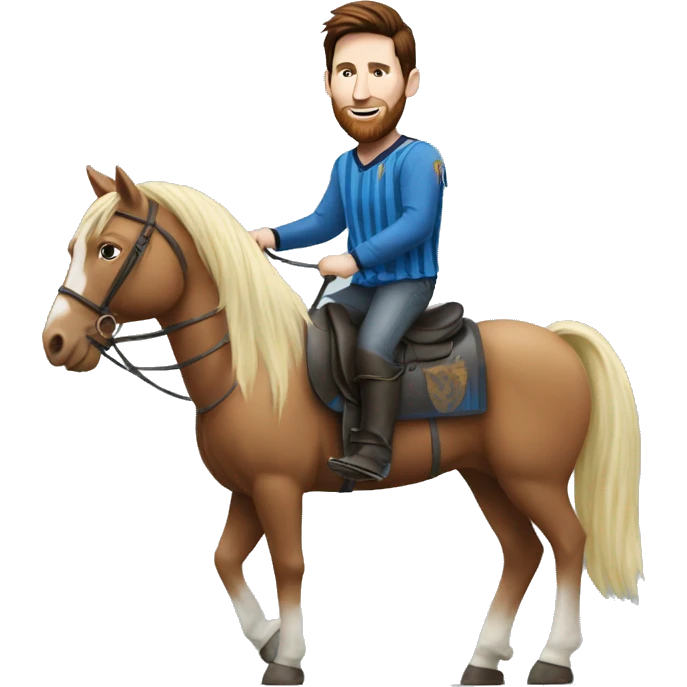 Messi sur un cheval emoji