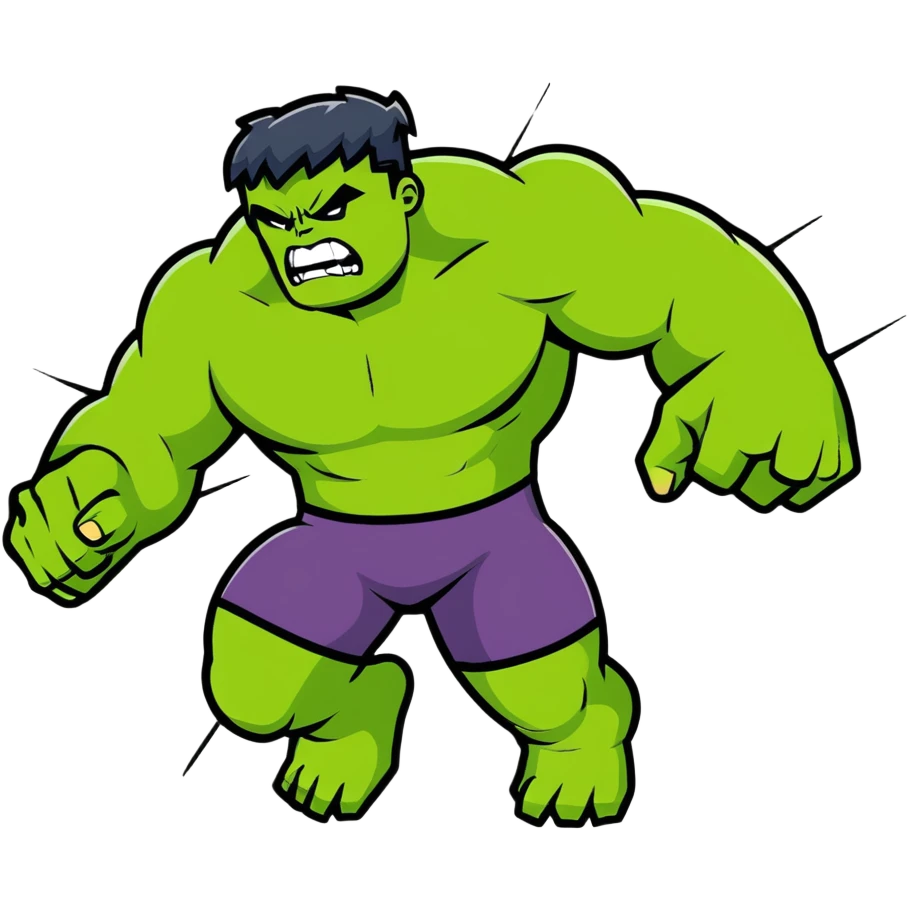 hulk superhero smashing emoji