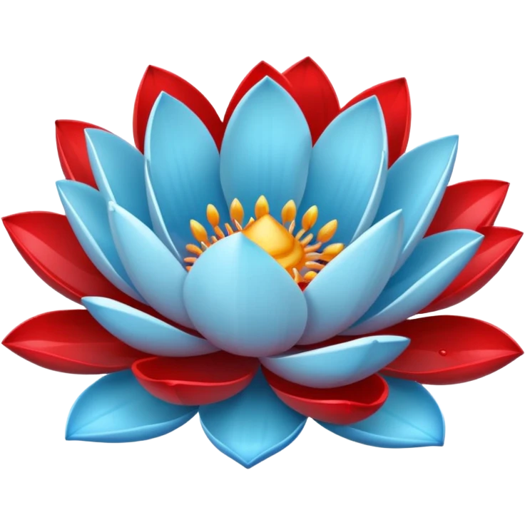 light blue lotus flower spilling wblood emoji