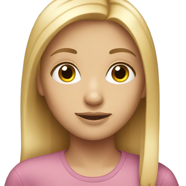 Girl with blond straight hair  emoji