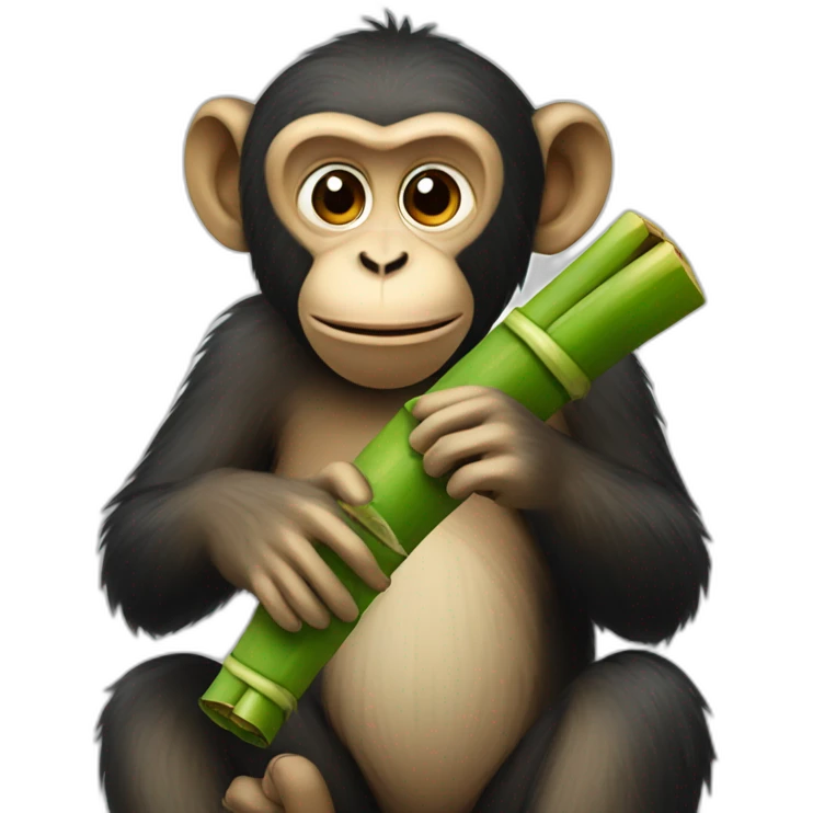 monkey eating bamboo emoji