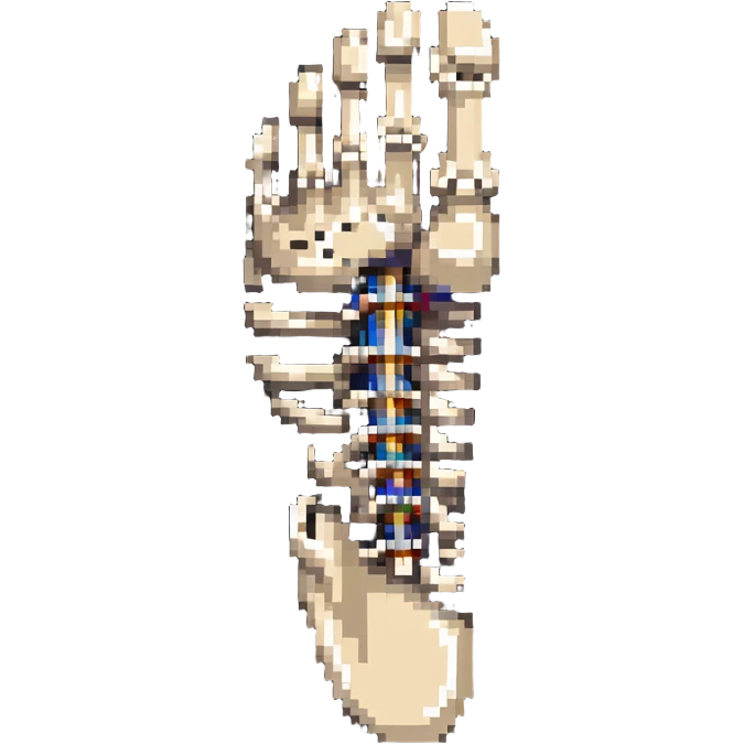 skeleton foot, bones of human foot, anatomical foot bones emoji