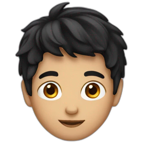 boy with black hair emoji