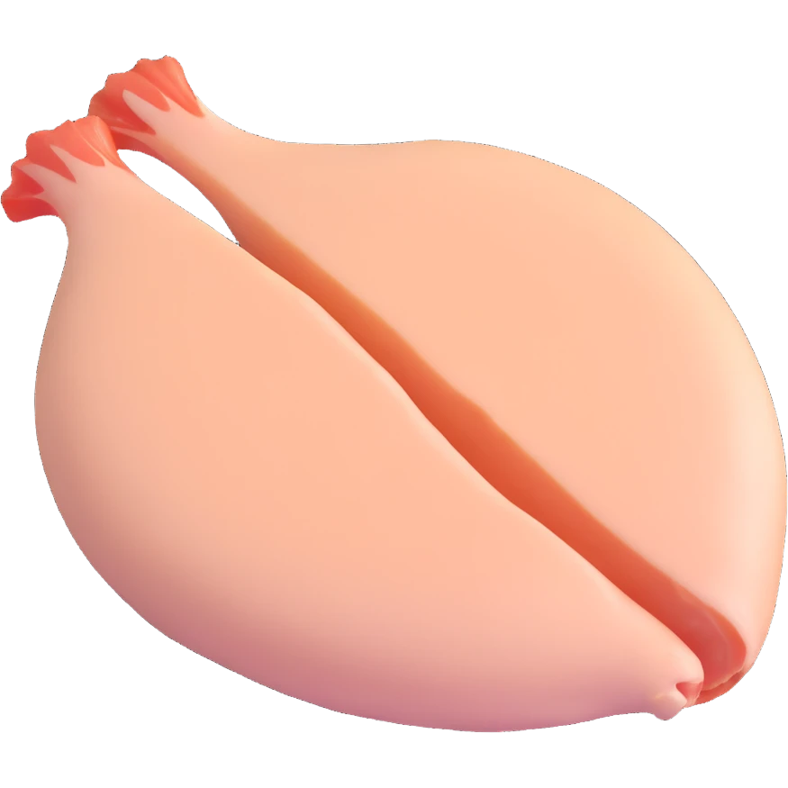 close-up view of raw chicken breast emoji