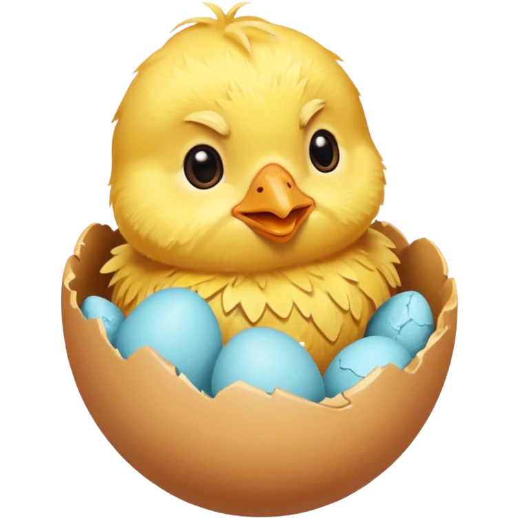 Chick in a egg doing various things  emoji