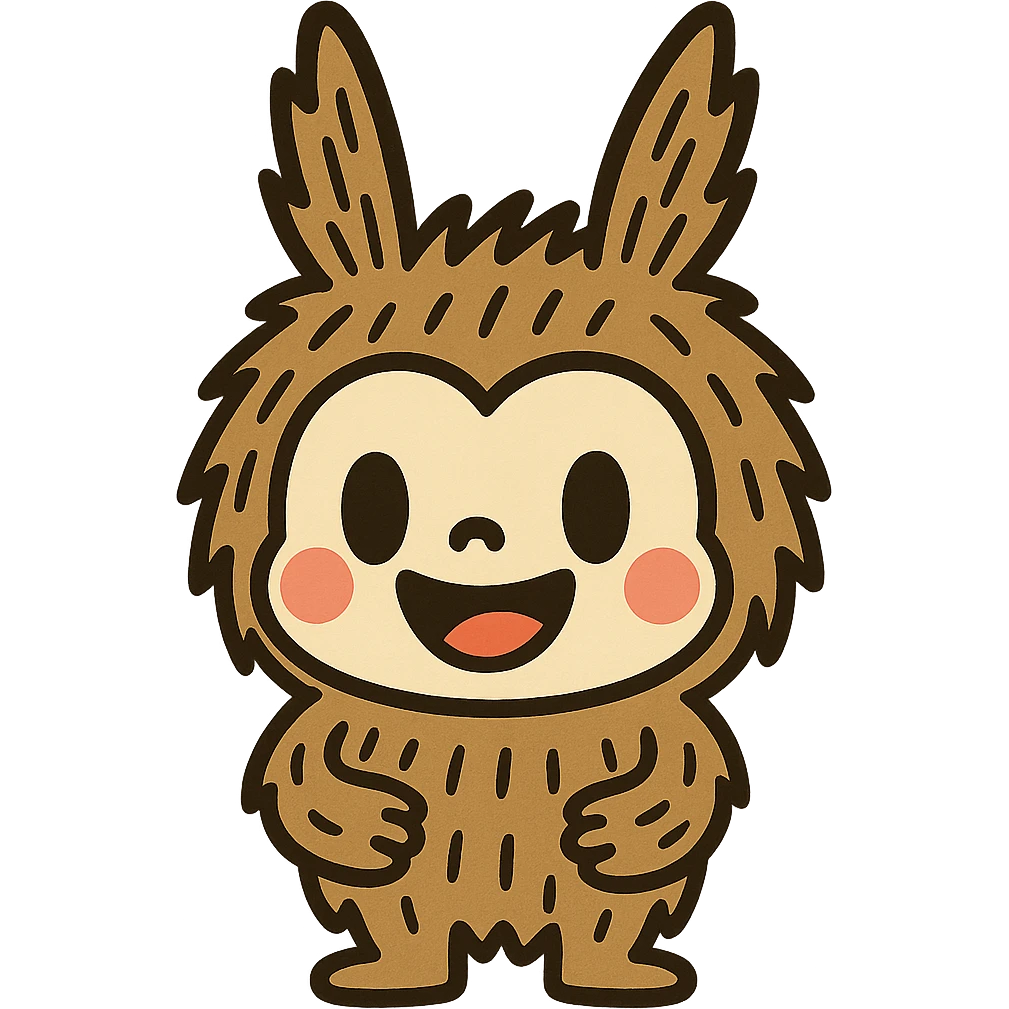 Labubu character icon in a playful, modern style, colorful, friendly, simple background emoji
