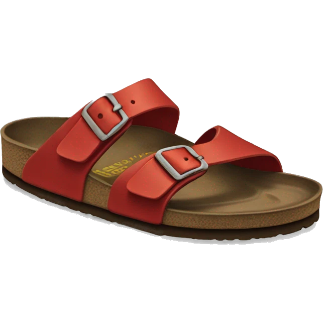 red birkenstock sandal emoji