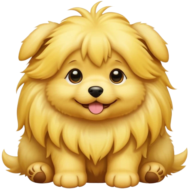 Yellow long-haired puppy emoji