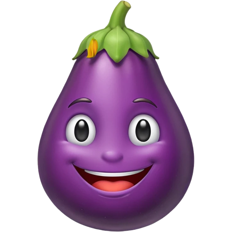 smiling eggplant emoji