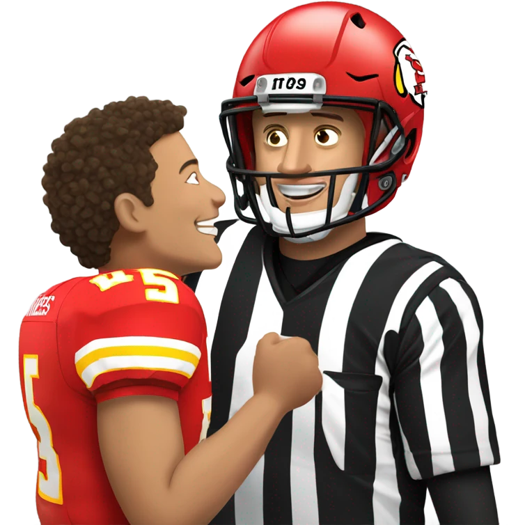 Patrick mahomes hug referee emoji