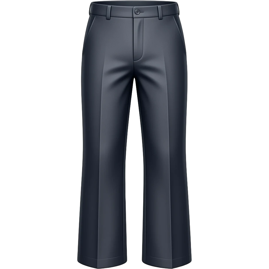 mens long high rise dress pants wide leg emoji