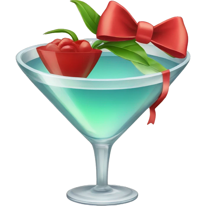 martini glass with bow  emoji