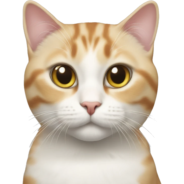 realistic indoor cat with food emoji