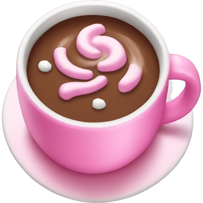 pink hot chocolate emoji