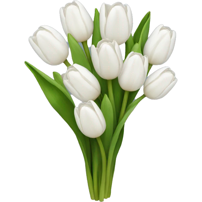 white tulip bouquet  emoji