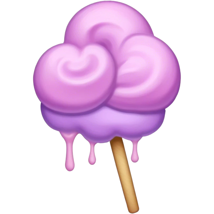 Purple cotton candy emoji