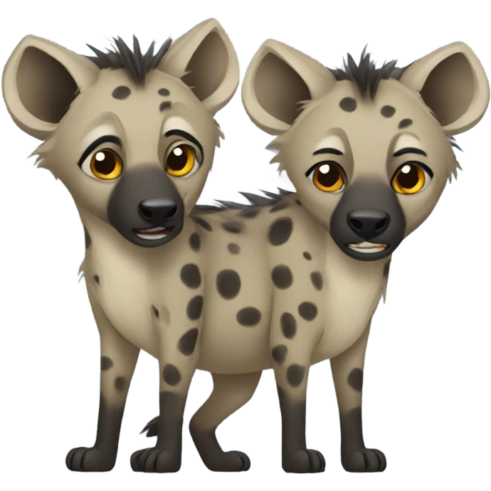 two hyenas emoji