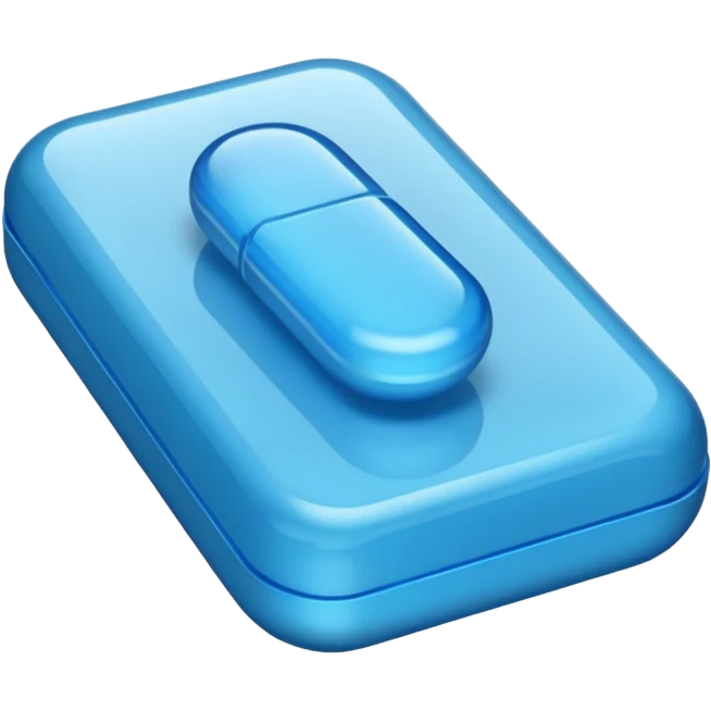 blister pack and blue medicines emoji