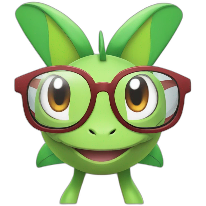 pokemon flygon with glasses emoji