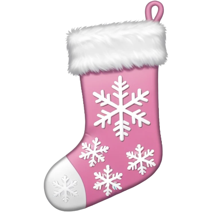 White and pink Christmas emoji