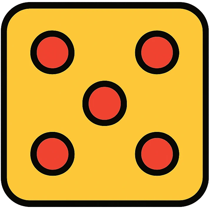 Colorful dice icon emoji