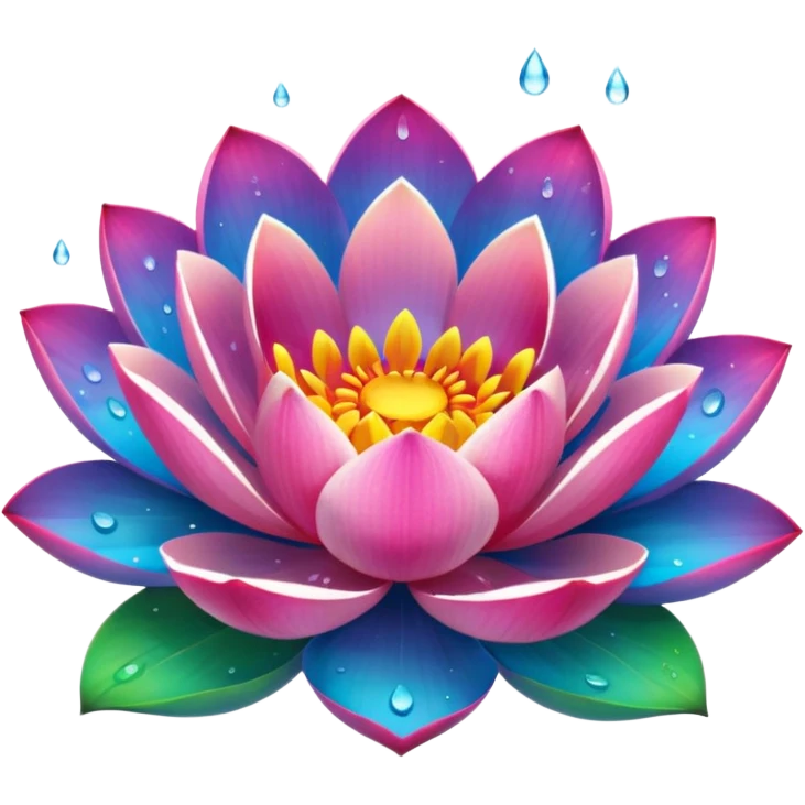 Rainbow lotus emoji