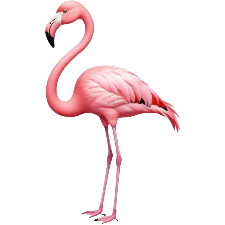 flamingo standing on one leg emoji