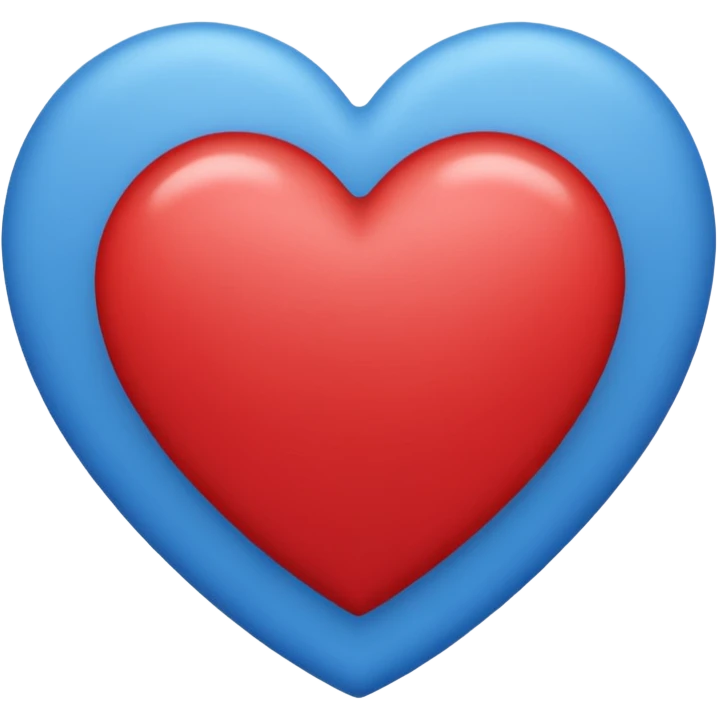 Heart with blue red blue emoji