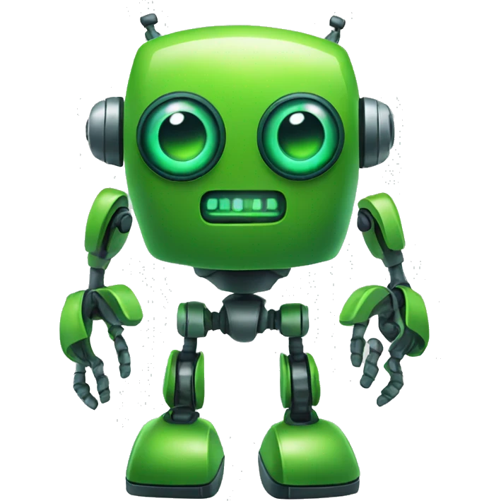 Green robot emoji