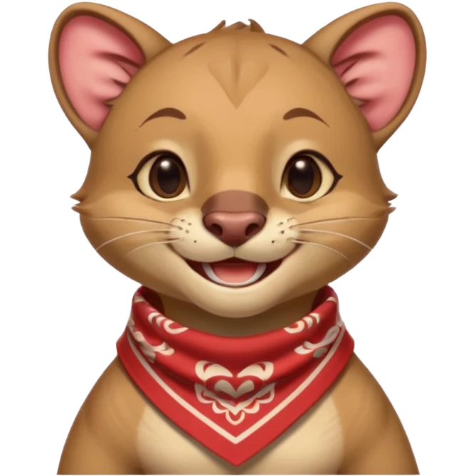 Animal fossa in bandana from league of legends laughing emoticon emoji