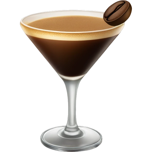 espresso martini with coffee bean on top of the drink emoji
