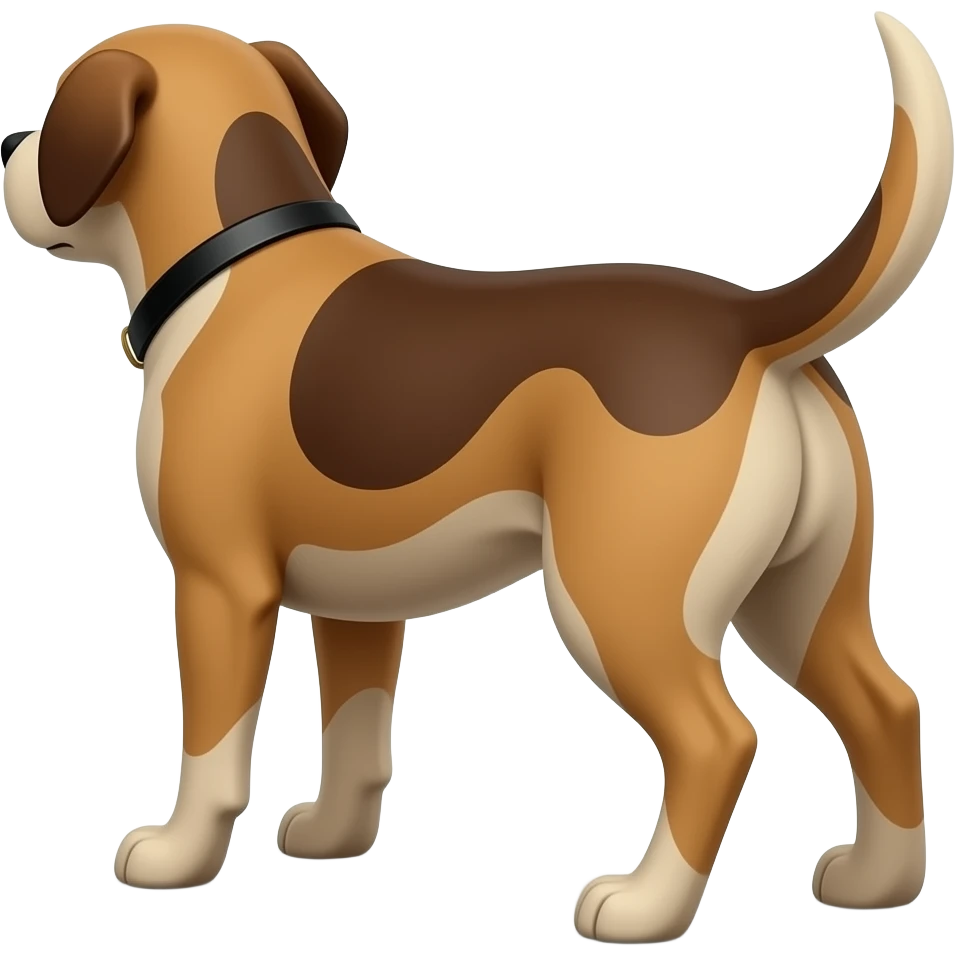 make a scary back dog emoji