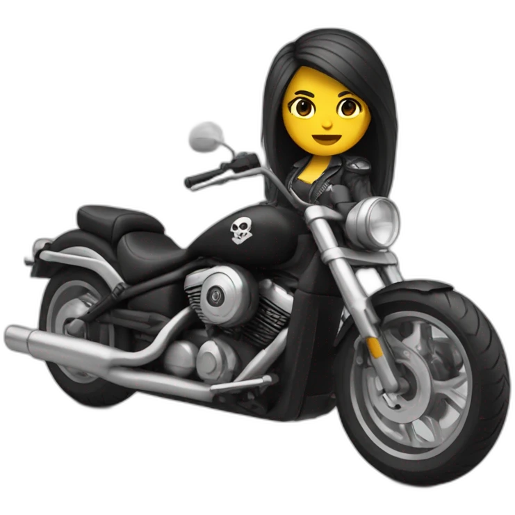 caveira feminina moto emoji