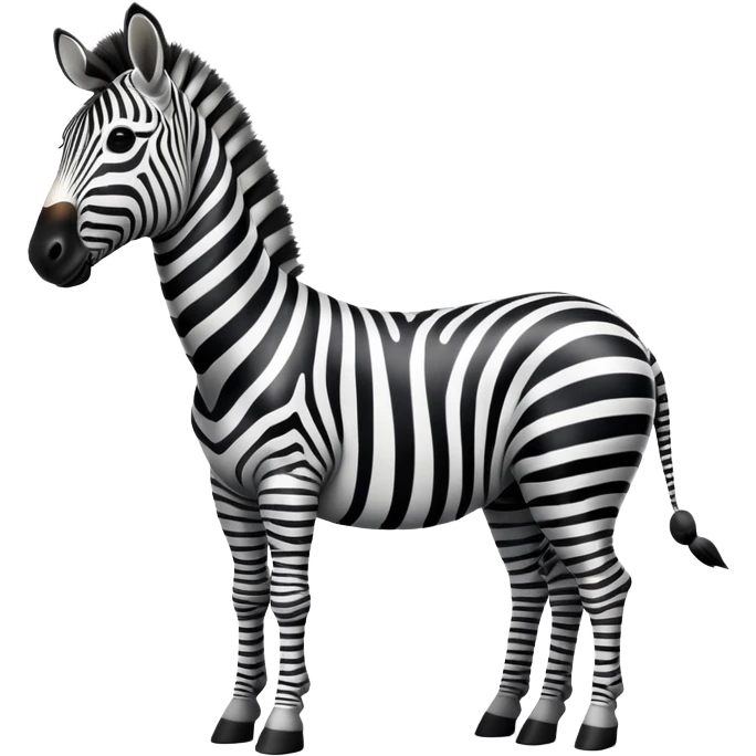 zebra with black and white stripes emoji