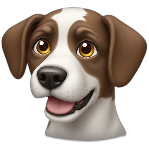 Dog with one hanging ear emoji