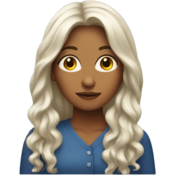 Lady with long hair emoji
