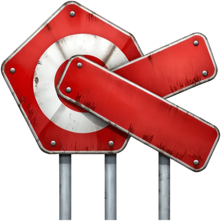 broken stop sign emoji