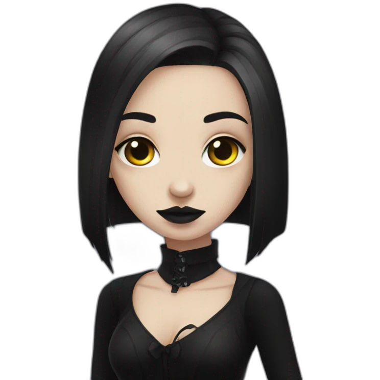 Goth girl emoji
