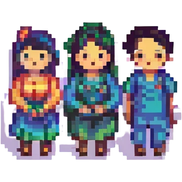 asian gay couple, pixel art style retro pixelated emoji