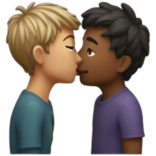Kissing friend emoji