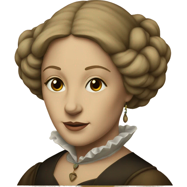 a framed portrait of a Renaissance woman emoji