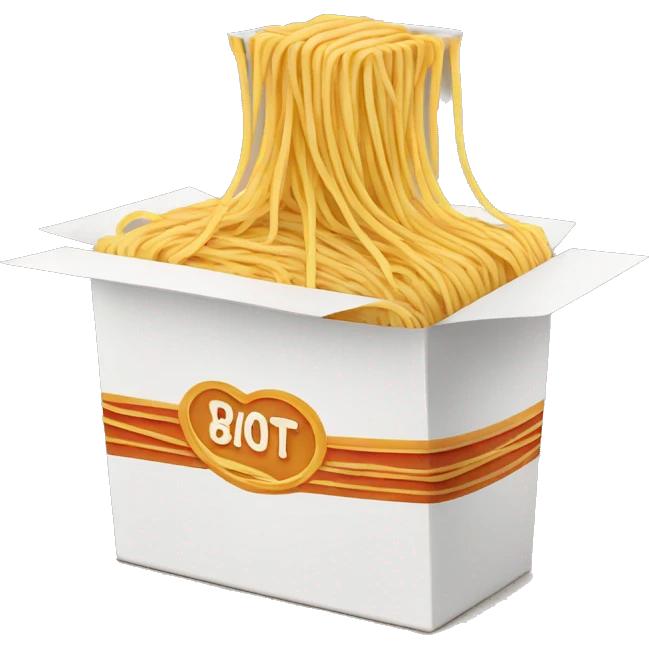 a box of spaghetti emoji