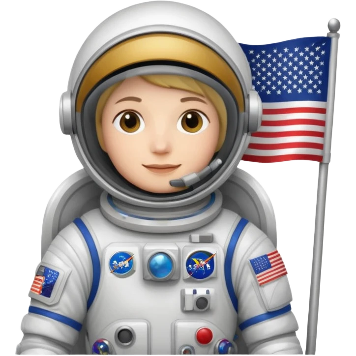 astronaut with flag emoji