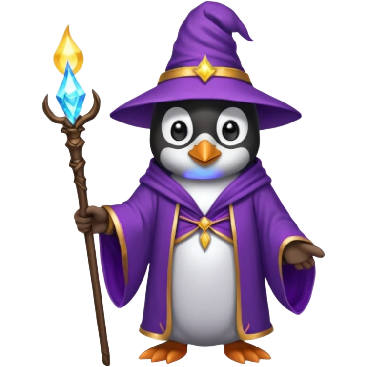 Penguin Wizard emoji