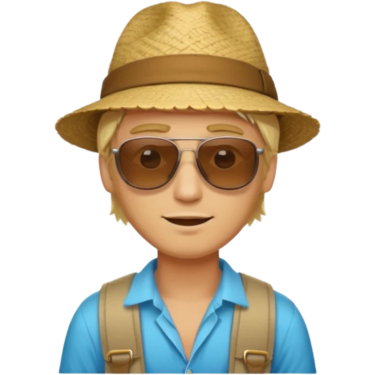 Blonde guy tourist in Peru emoji