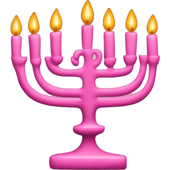 pink menorah emoji