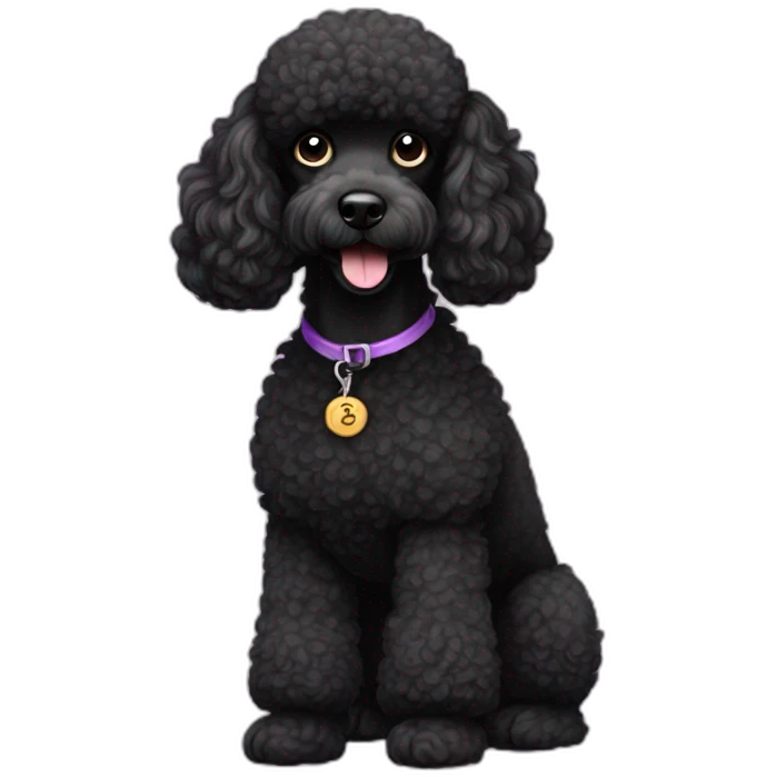 black poodle full body emoji