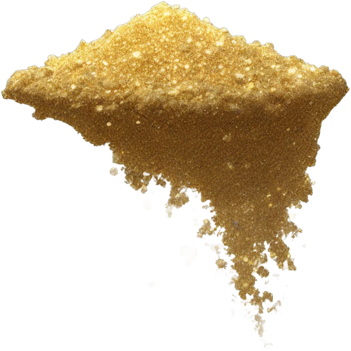 pile of gold dust, sideview emoji