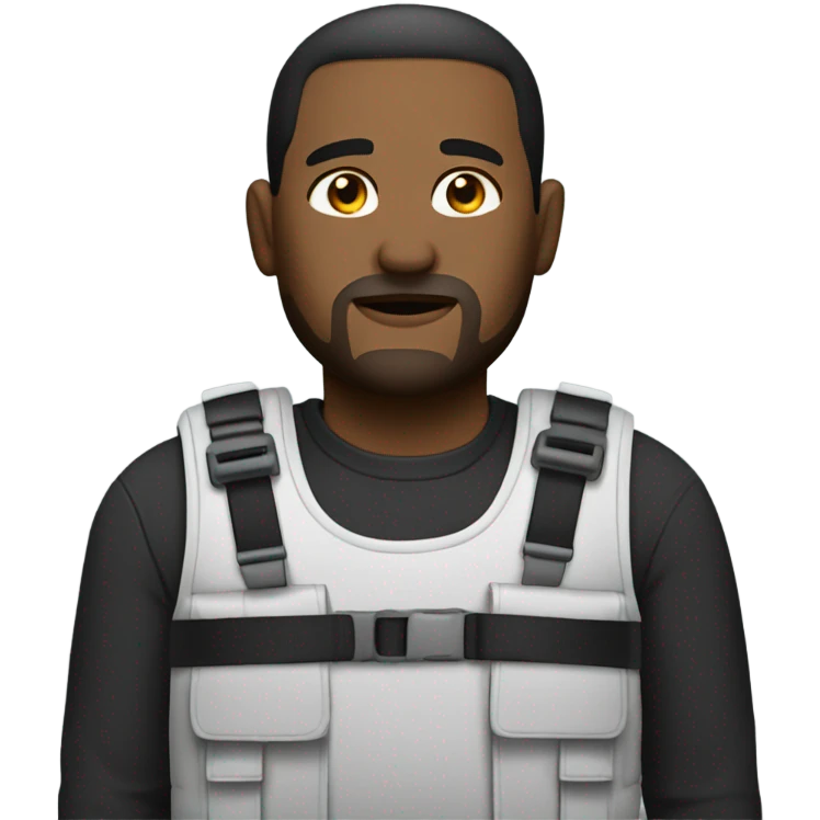 man with stab vest - full body emoji