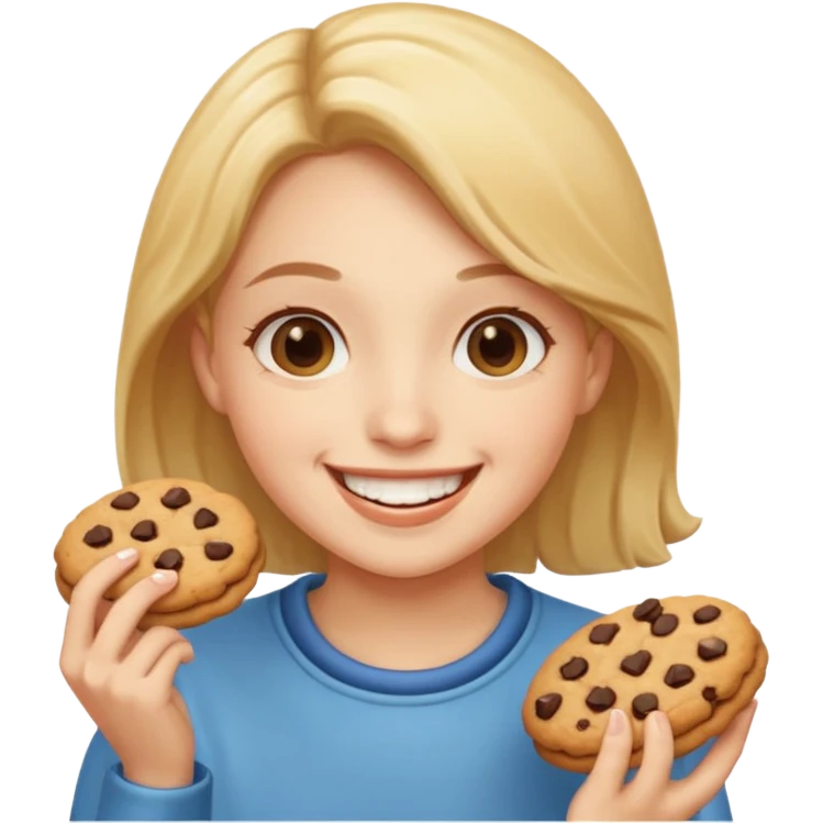 Chewing  cookies emoji